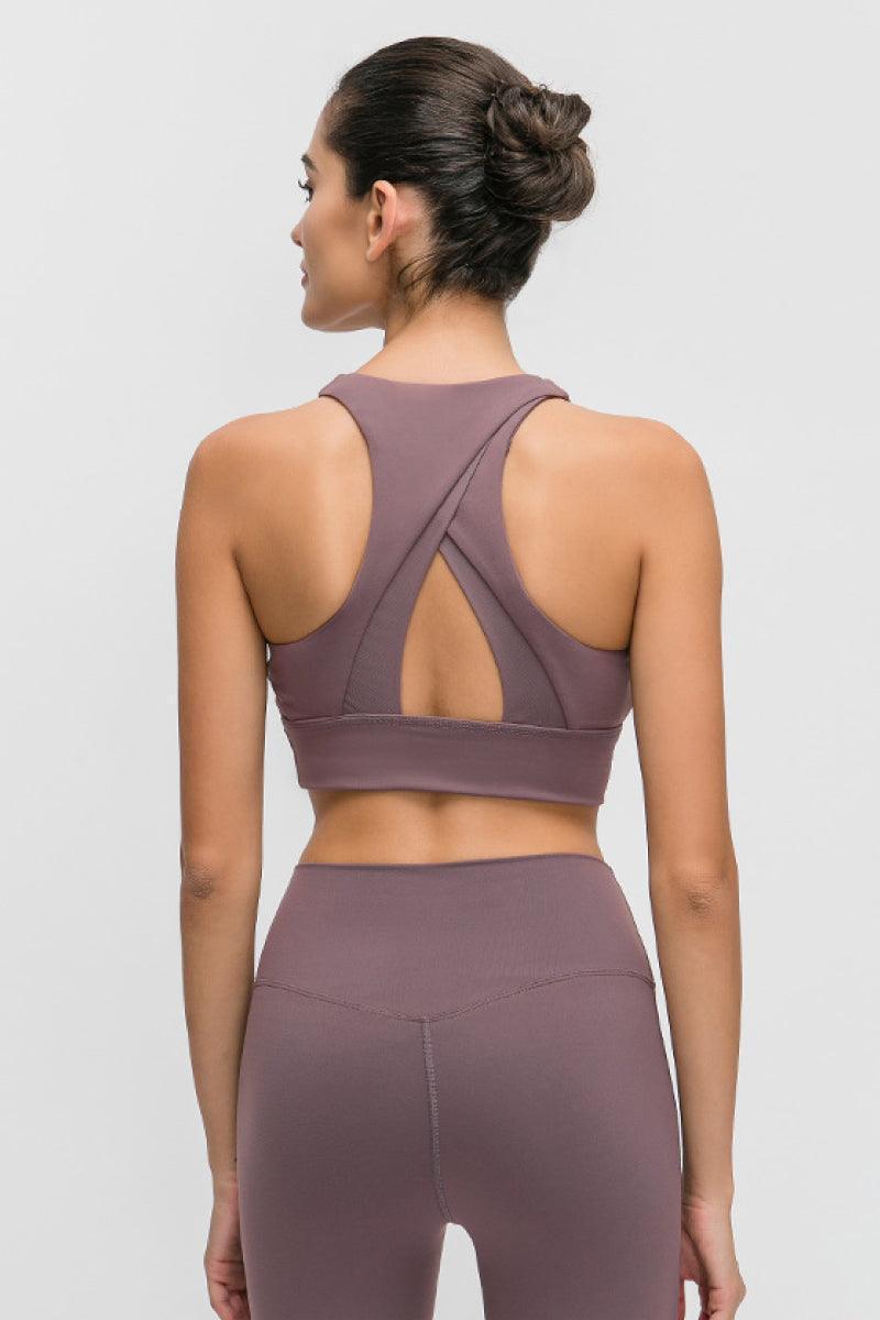 Shape Halter Keyhole Sports Bra - MXSTUDIO.COM