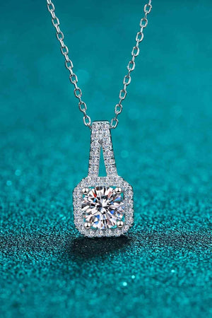 Shimmering 925 Sterling Silver Moissanite Necklace-MXSTUDIO.COM