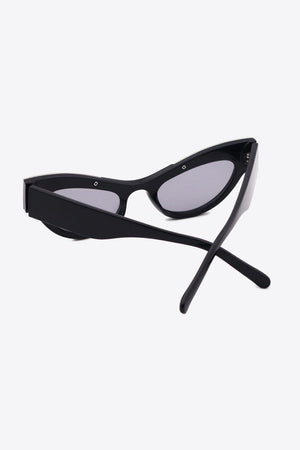 Shimmering Rhinestone Trim Cat Eye Acetate Sunglasses - MXSTUDIO.COM