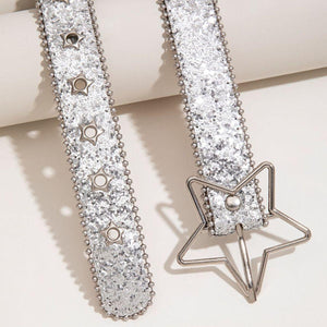 a pair of earrings with a star on it