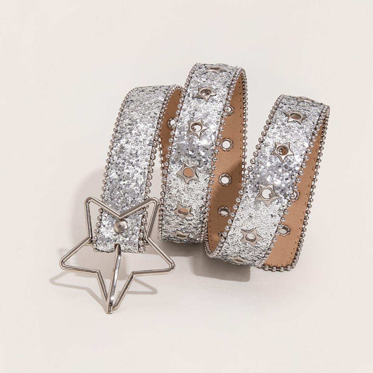 a pair of bracelets with a star charm