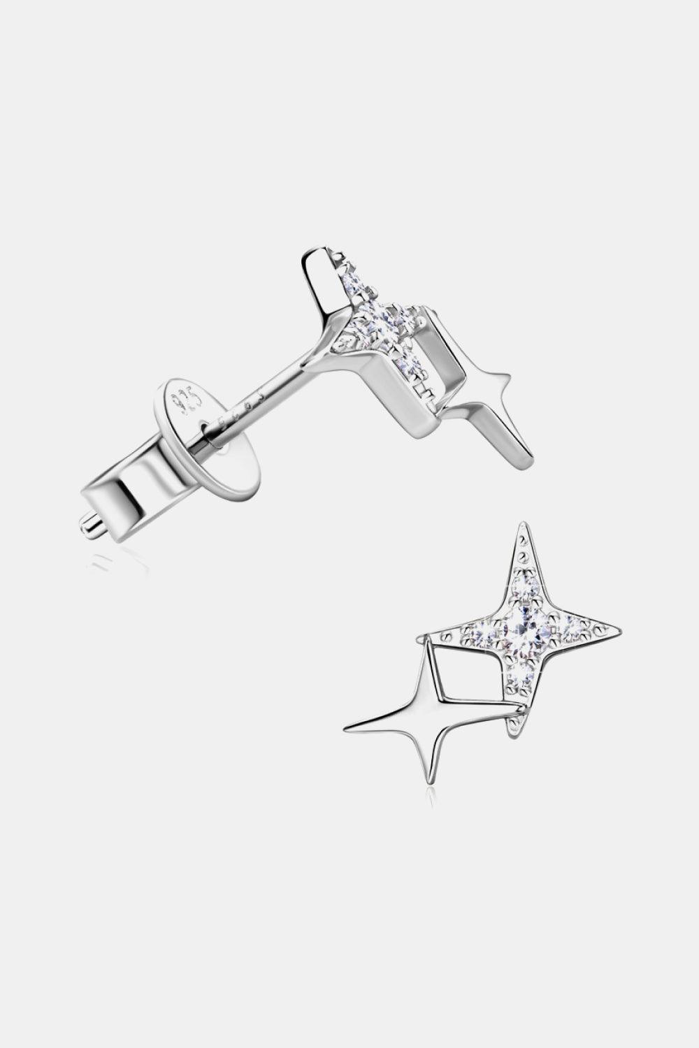 Shining Allure Star Shape Moissanite Earrings - MXSTUDIO.COM