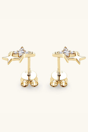 Shining Allure Star Shape Moissanite Earrings - MXSTUDIO.COM