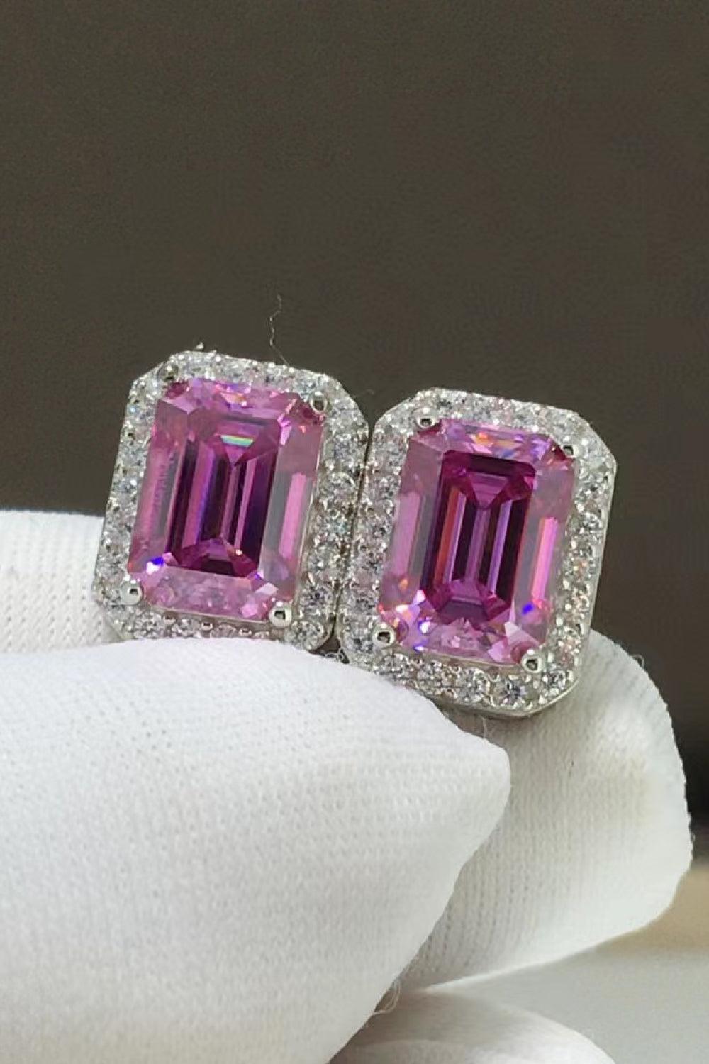 Shiny And Opulent 2 Carat Moissanite Stud Earrings - MXSTUDIO.COM