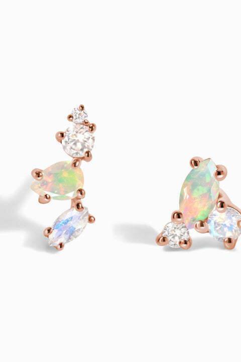 Show Self-Value Opal 925 Sterling Silver Earrings-MXSTUDIO.COM