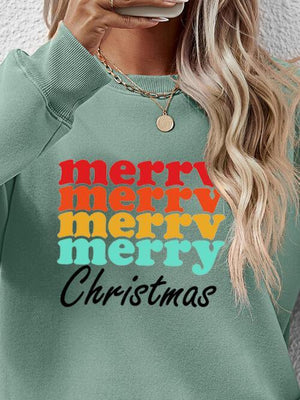 Showstopper Long Sleeve Merry Christmas Sweatshirt-MXSTUDIO.COM