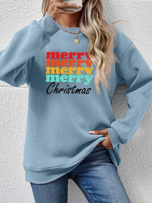 Showstopper Long Sleeve Merry Christmas Sweatshirt-MXSTUDIO.COM