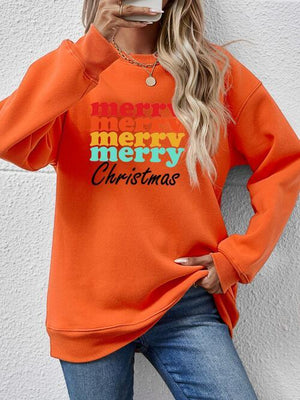 Showstopper Long Sleeve Merry Christmas Sweatshirt-MXSTUDIO.COM