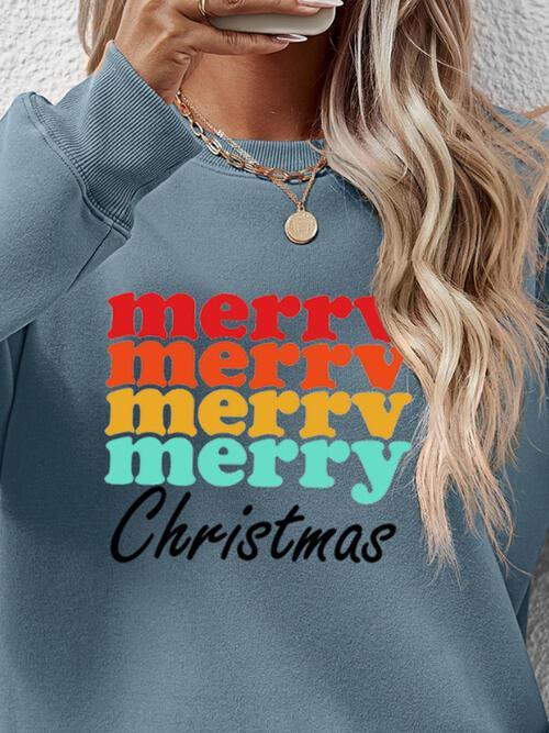 Showstopper Long Sleeve Merry Christmas Sweatshirt-MXSTUDIO.COM