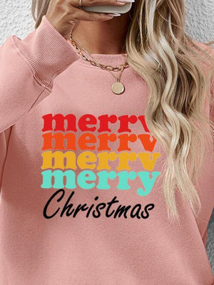 Showstopper Long Sleeve Merry Christmas Sweatshirt-MXSTUDIO.COM