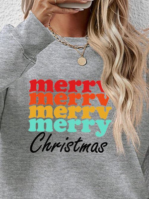 Showstopper Long Sleeve Merry Christmas Sweatshirt-MXSTUDIO.COM