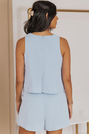 Simply Chic Sleeveless Layered Romper - MXSTUDIO.COM