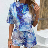 Sky Is the Limit Tie Dye Blue Shorts Set - MXSTUDIO.COM