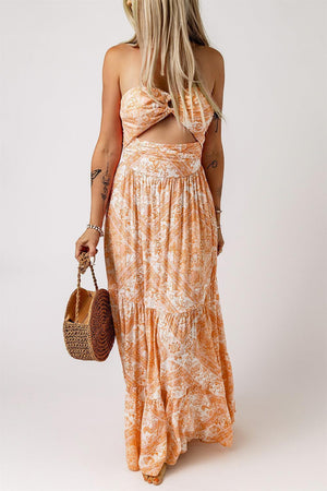 Slay Summer Floral Strapless Cutout Maxi Dress - MXSTUDIO.COM