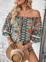 Slaying Summer Flare Sleeve Off Shoulder Top - MXSTUDIO.COM