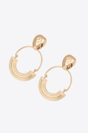 Sleek And Modern Gold Drop Earrings - MXSTUDIO.COM