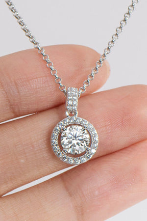 Sleek Zircon Pendant 925 Sterling Silver Necklace - MXSTUDIO.COM