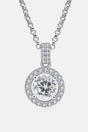 Sleek Zircon Pendant 925 Sterling Silver Necklace - MXSTUDIO.COM