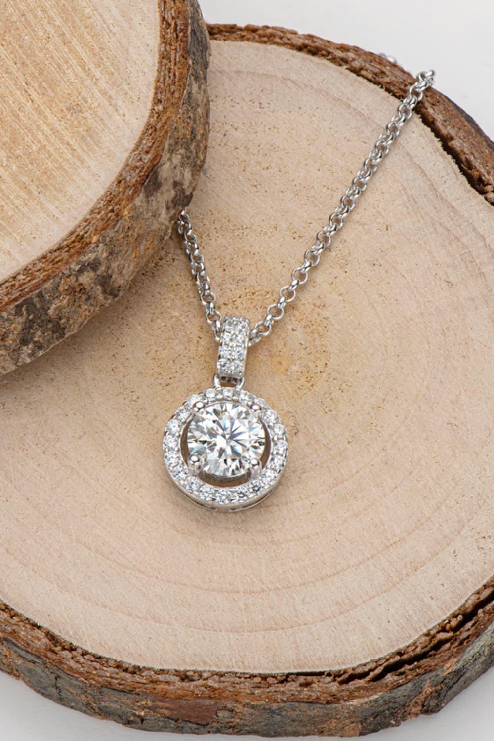 Sleek Zircon Pendant 925 Sterling Silver Necklace - MXSTUDIO.COM