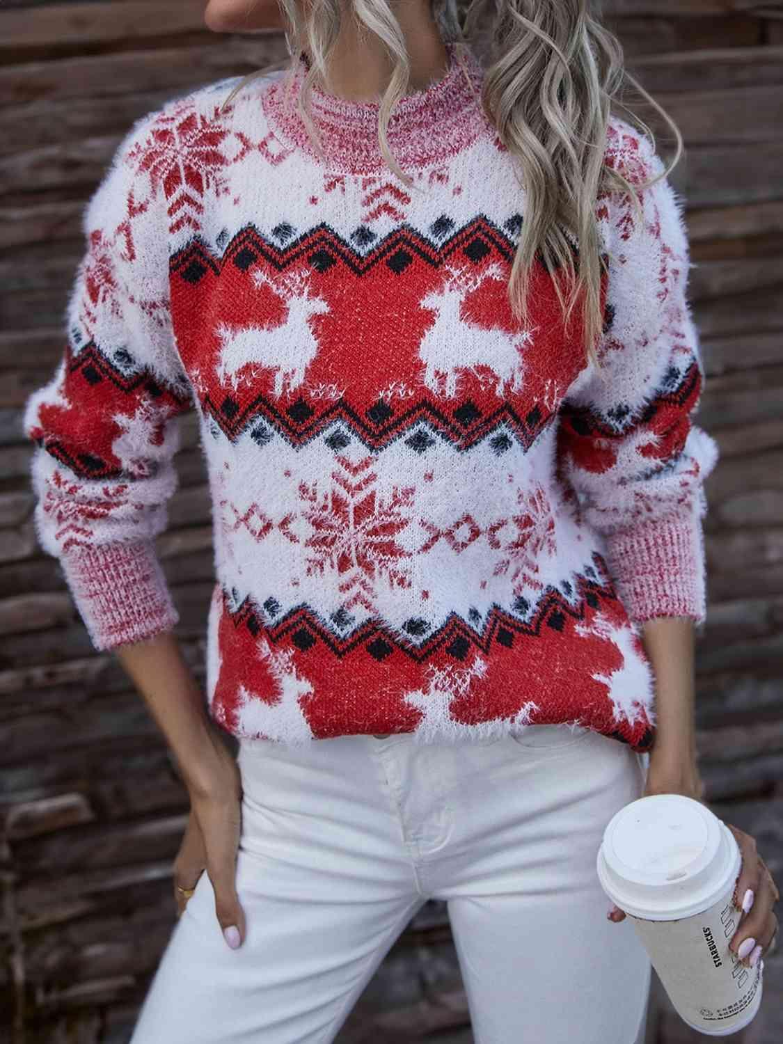 Sleigh Ride Warmth Reindeer Christmas Sweater-MXSTUDIO.COM