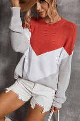 Slow Down Color Block Dolman Sleeve Sweater - MXSTUDIO.COM