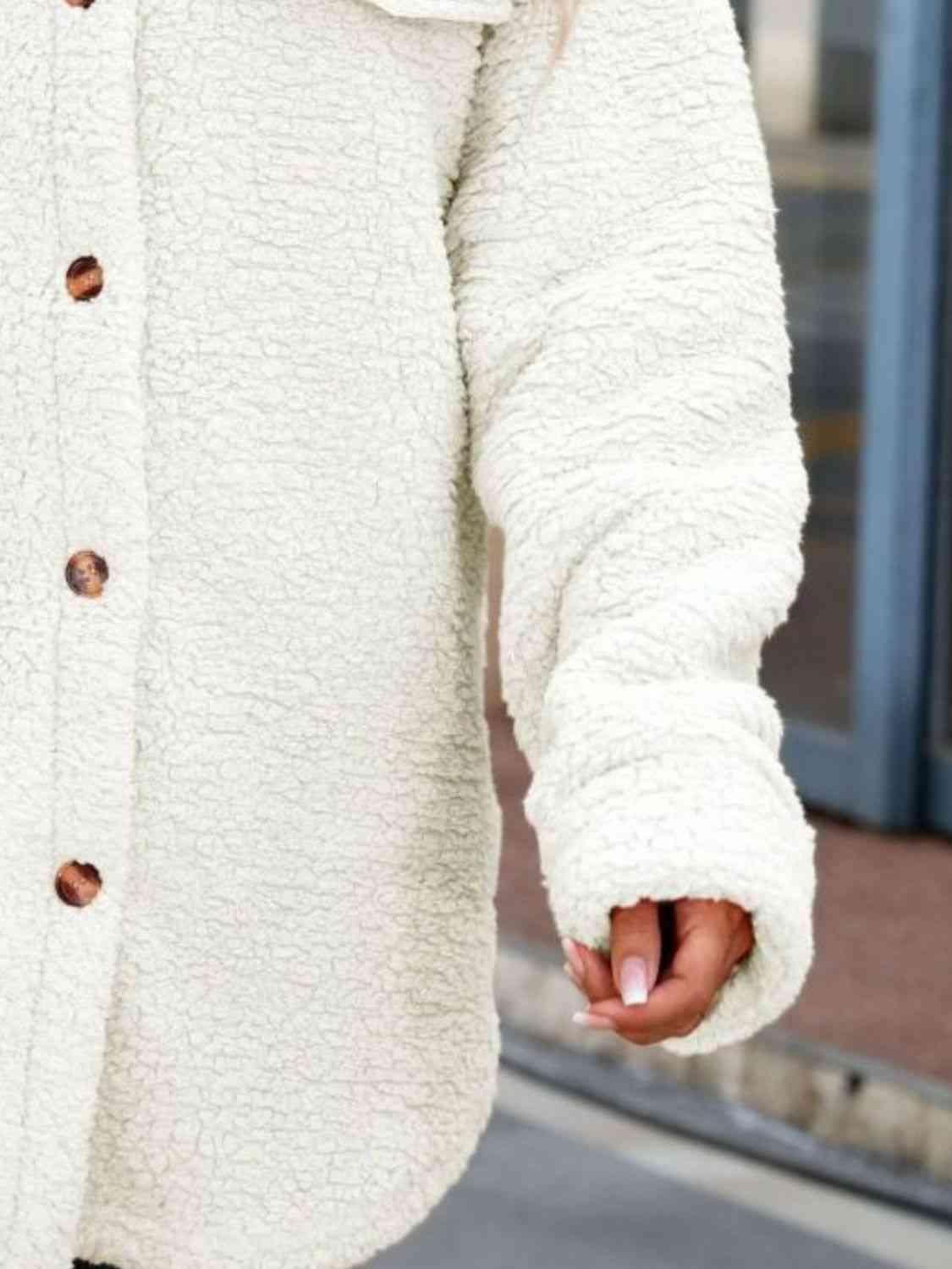 Snuggly Button Down Teddy Winter Coat-MXSTUDIO.COM