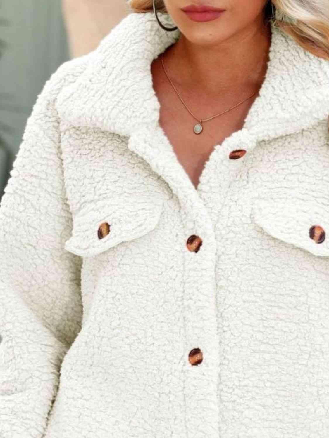 Snuggly Button Down Teddy Winter Coat-MXSTUDIO.COM