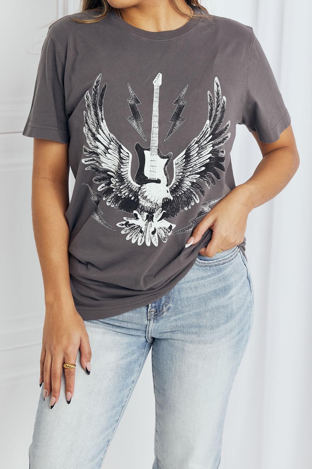 Soar High Eagle Graphic Tee Shirt - MXSTUDIO.COM