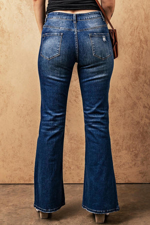 Sociable Denim High Rise Flare Jeans - MXSTUDIO.COM