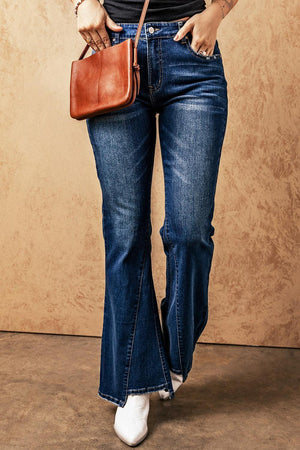 Sociable Denim High Rise Flare Jeans - MXSTUDIO.COM