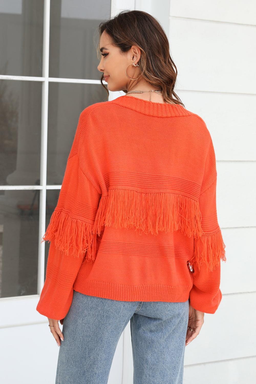 Sophisticatedly Comfy Open Front Fringe Cardigan - MXSTUDIO.COM