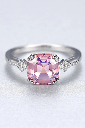 Spark Desires 925 Sterling Silver Morganite Ring - MXSTUDIO.COM