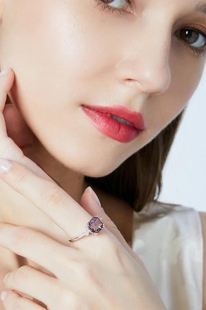 Spark Desires 925 Sterling Silver Morganite Ring - MXSTUDIO.COM