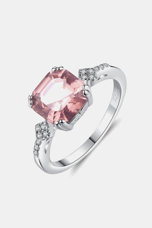 Spark Desires 925 Sterling Silver Morganite Ring - MXSTUDIO.COM