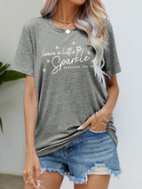 Sparkle Short Sleeve Graphic Tee - MXSTUDIO.COM