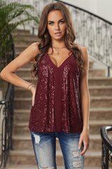 Sparkling Sequin Tank Top - MXSTUDIO.COM