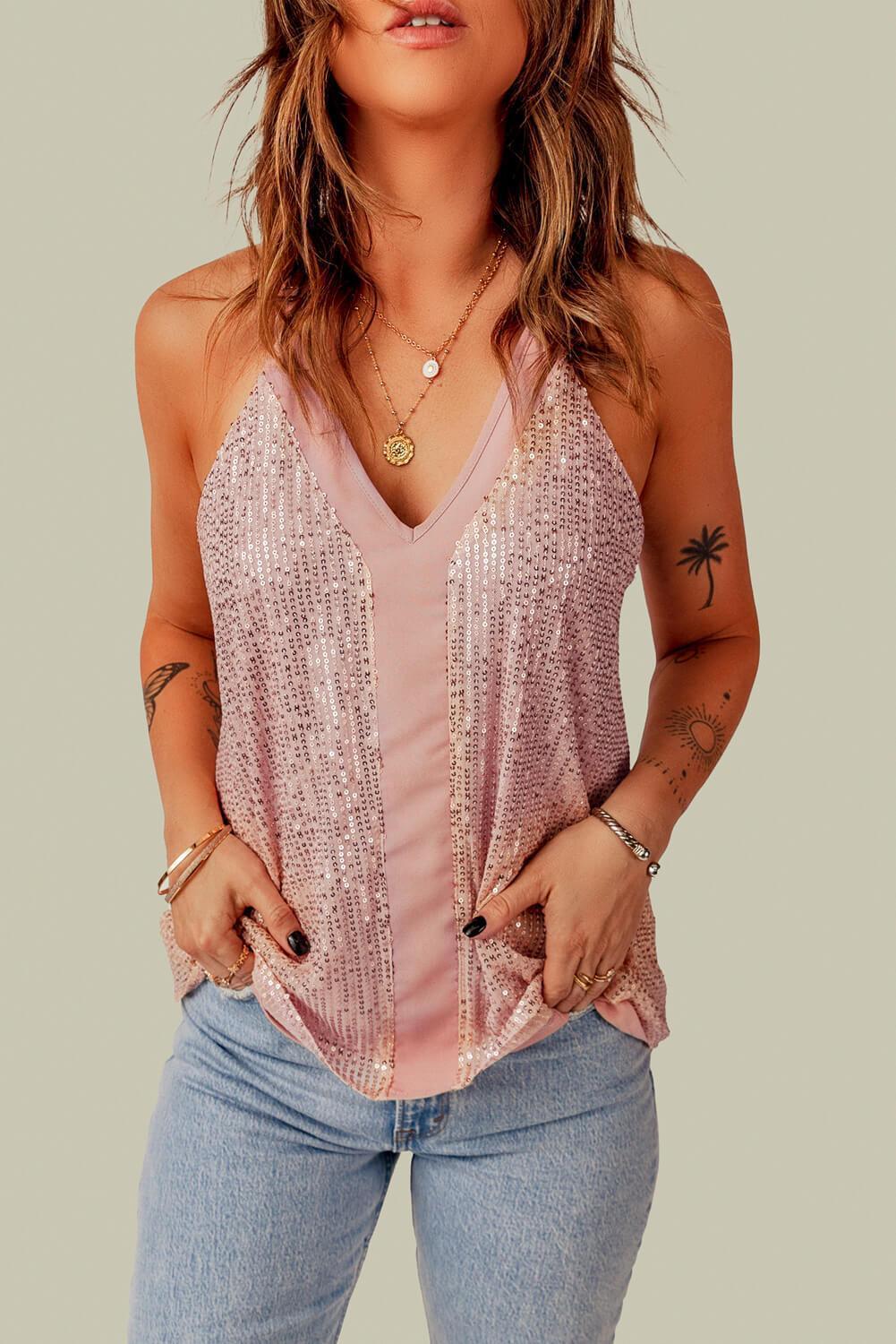 Sparkling Sequin Tank Top - MXSTUDIO.COM