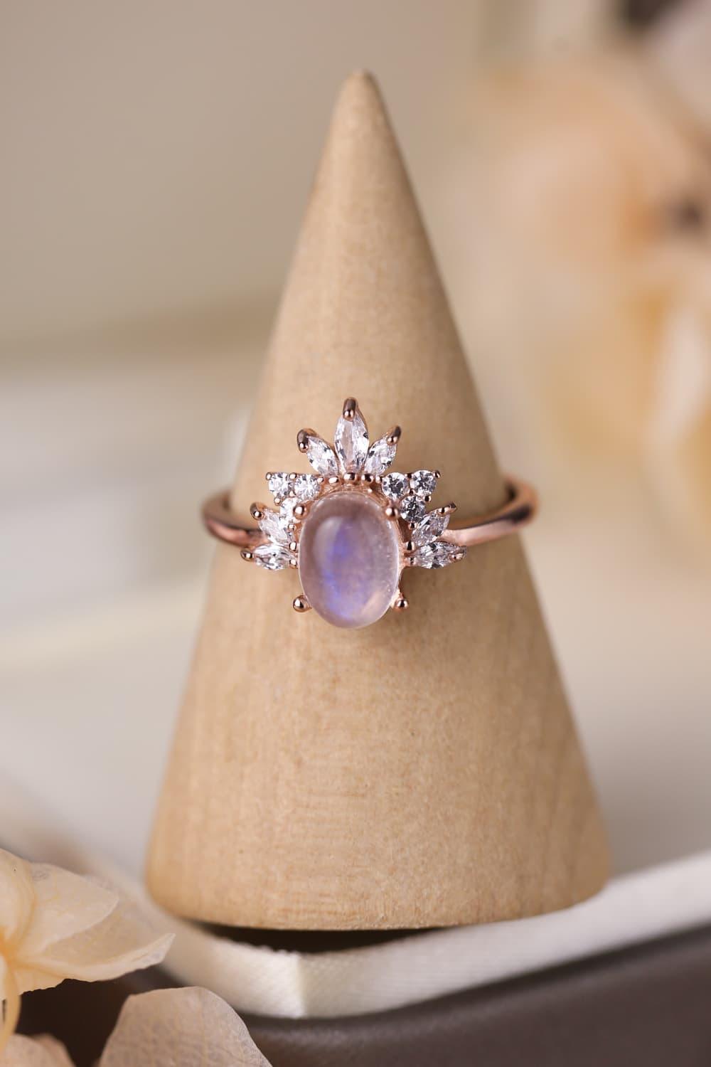Spectacle Sterling Silver Moonstone Ring - MXSTUDIO.COM