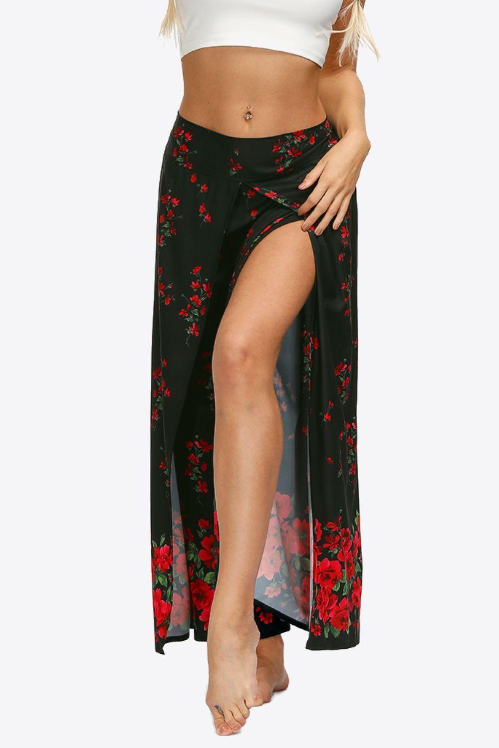 Spectacular Long Split Wide Leg Pants - MXSTUDIO.COM