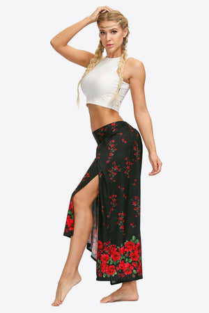 Spectacular Long Split Wide Leg Pants - MXSTUDIO.COM