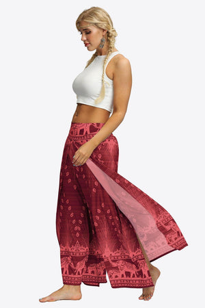 Spectacular Long Split Wide Leg Pants - MXSTUDIO.COM