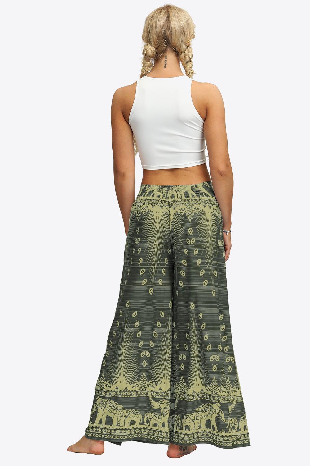 Spectacular Long Split Wide Leg Pants - MXSTUDIO.COM