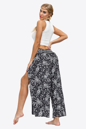 Spectacular Long Split Wide Leg Pants - MXSTUDIO.COM