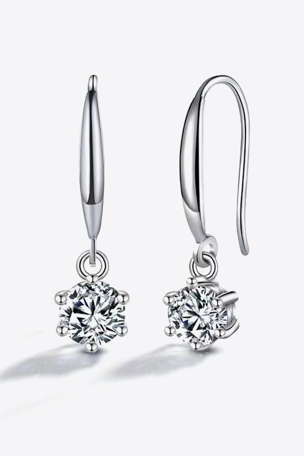 Splendid 2 Carat Moissanite Drop Earrings - MXSTUDIO.COM