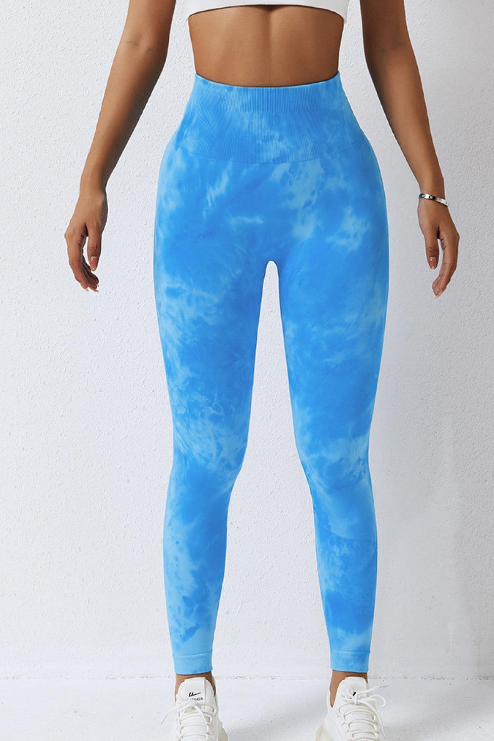 Sporty Chic High Waist Active Tie Dye Leggings - MXSTUDIO.COM