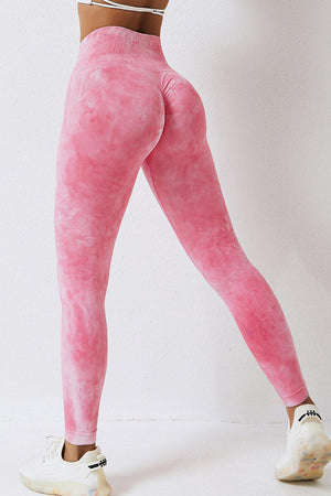 Sporty Chic High Waist Active Tie Dye Leggings - MXSTUDIO.COM