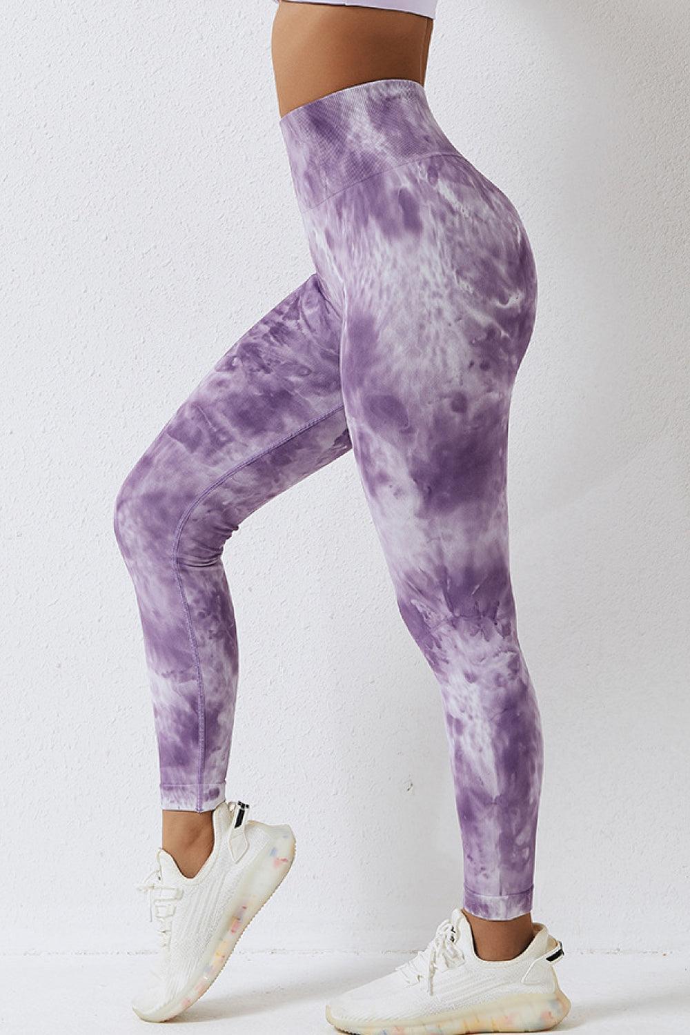 Sporty Chic High Waist Active Tie Dye Leggings - MXSTUDIO.COM