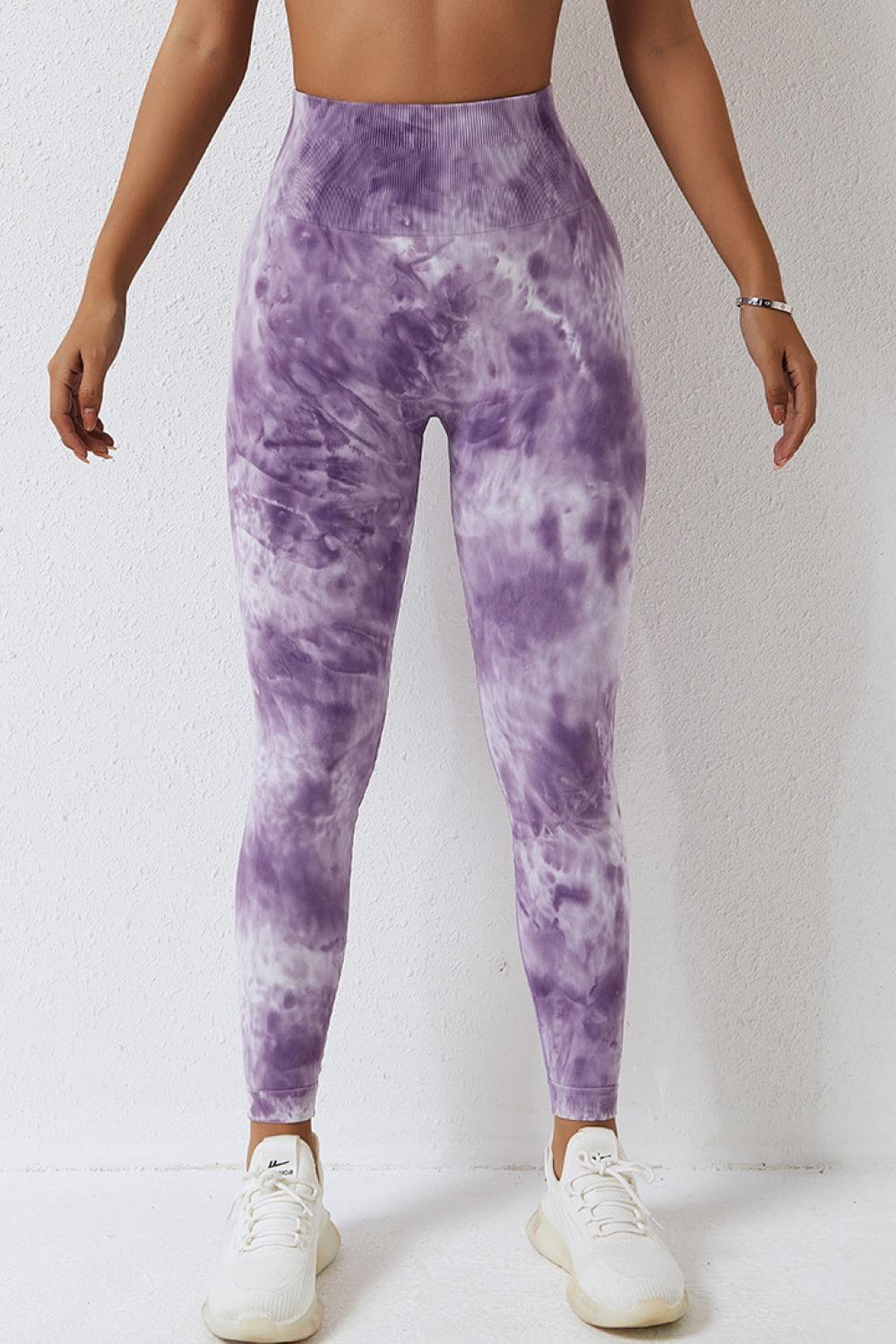 Sporty Chic High Waist Active Tie Dye Leggings - MXSTUDIO.COM