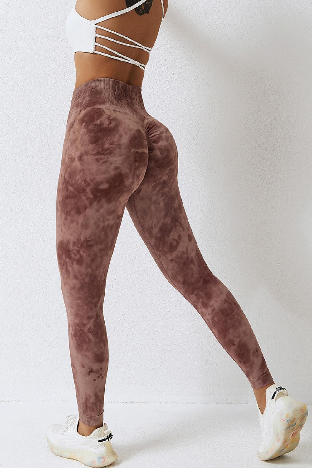 Sporty Chic High Waist Active Tie Dye Leggings - MXSTUDIO.COM