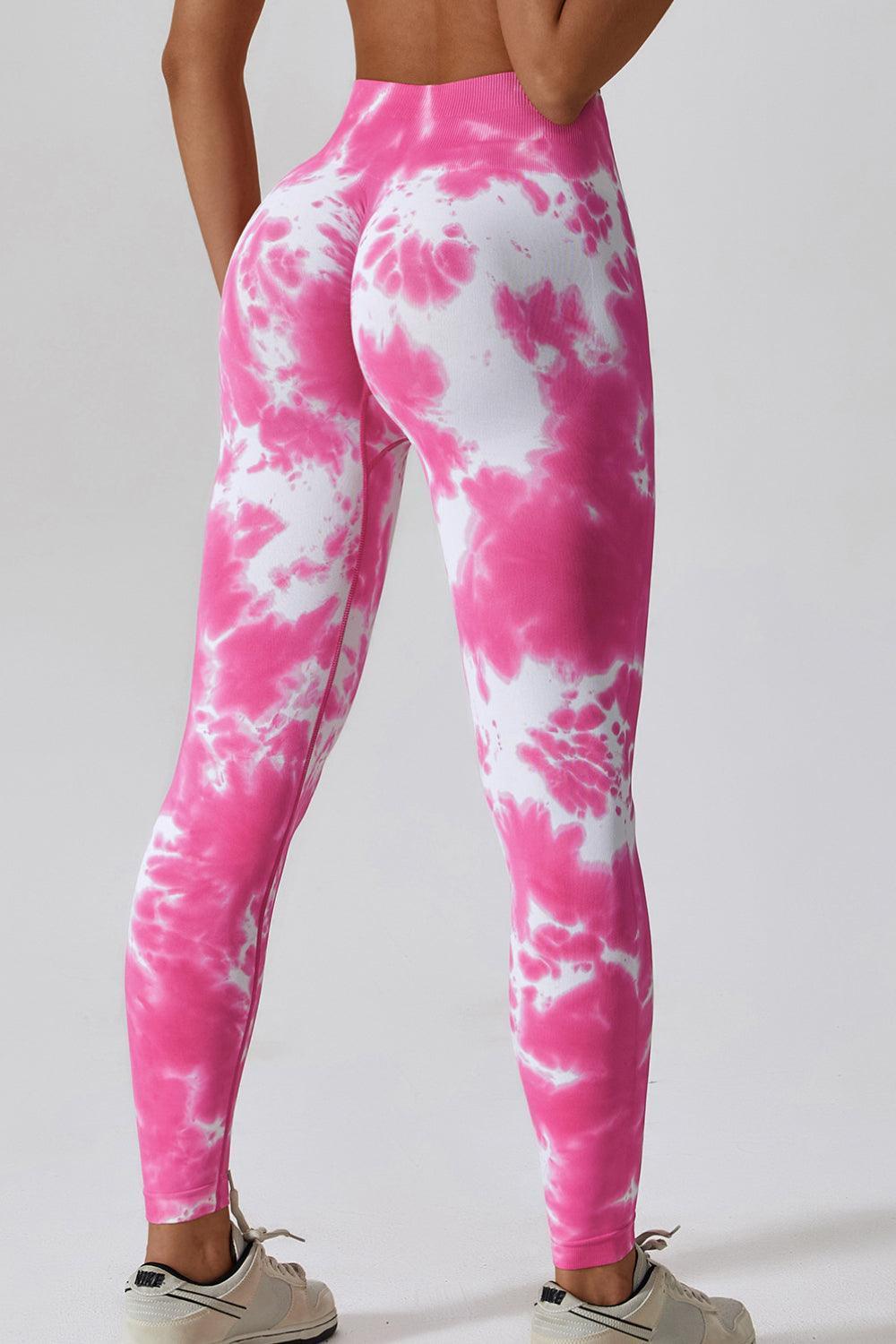 Sporty Chic High Waist Active Tie Dye Leggings - MXSTUDIO.COM